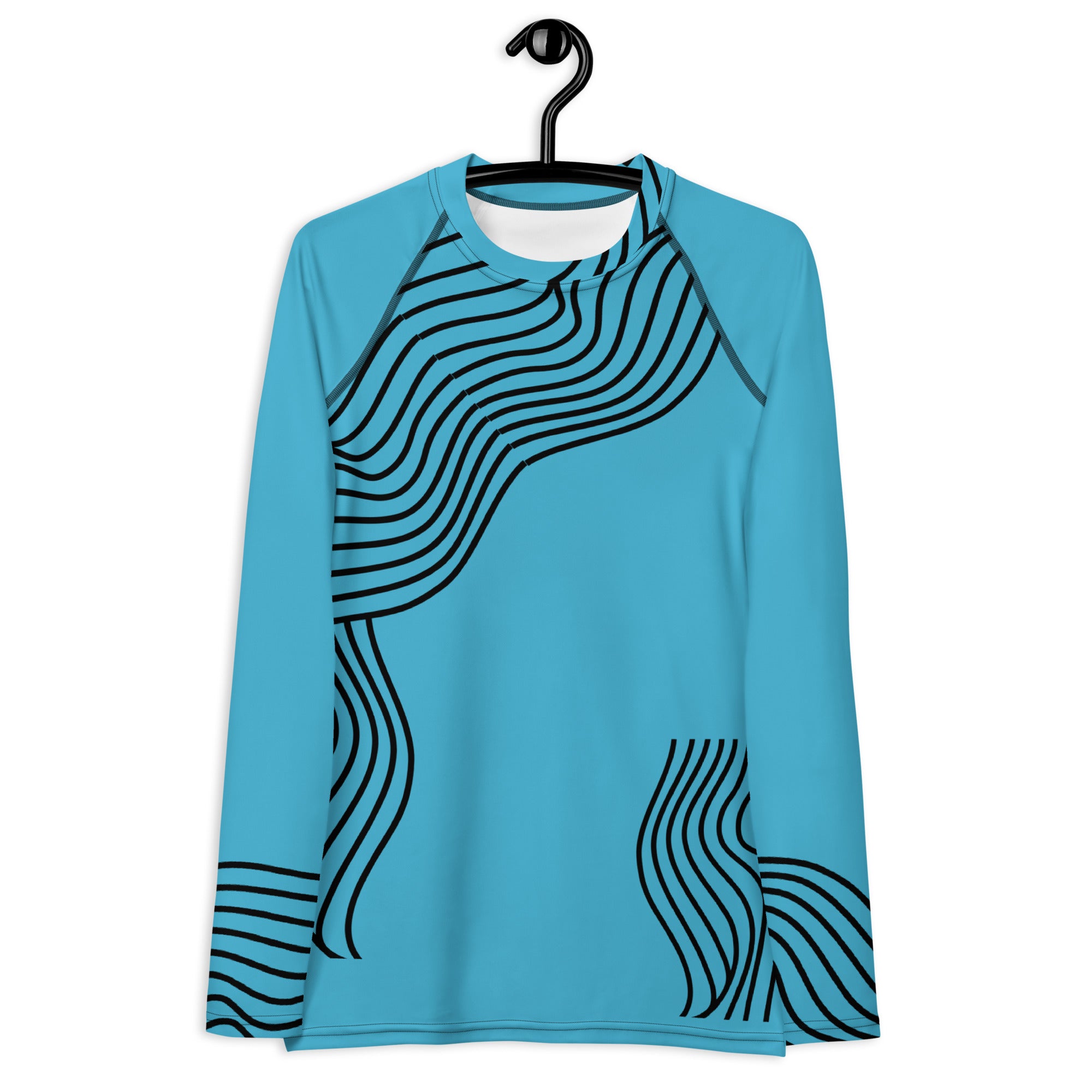 Sporty Women's Rashguard. Long Sleeved Gym Top. Activewear Top. RippleFX by WickedYo.